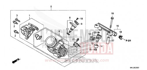 CORPS DE PAPILLON NC750XDL de 2020
